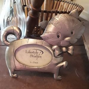 COPY - PEWTER Cat Picture  Frame